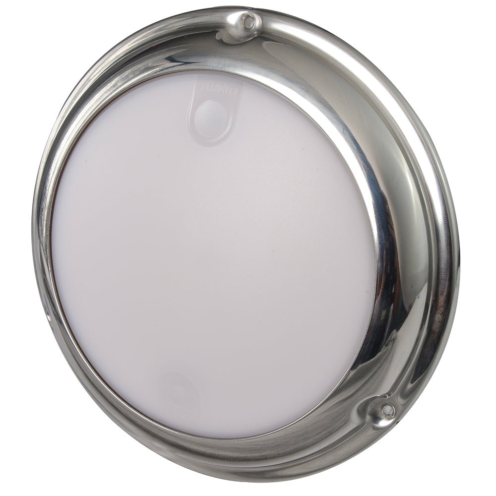 Lumitec TouchDome - Dome Light - Polished SS Finish - 2-Color White/Red Dimming [101098] - Houseboatparts.com