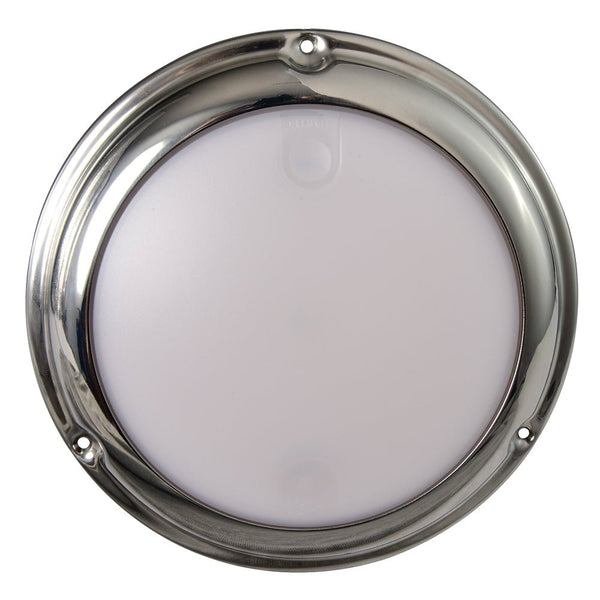 Lumitec TouchDome - Dome Light - Polished SS Finish - 2-Color White/Red Dimming [101098] - Houseboatparts.com