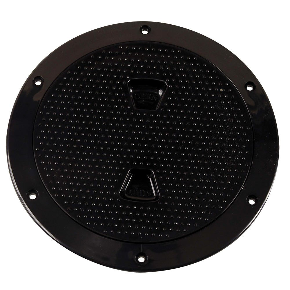 Beckson 6" Non-Skid Screw-Out Deck Plate - Black [DP62-B] - Houseboatparts.com