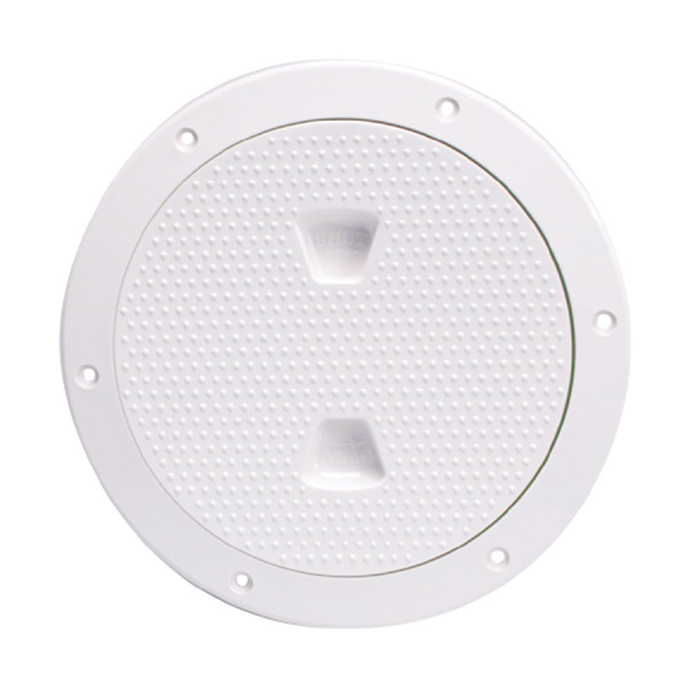 Beckson 6" Non-Skid Screw-Out Deck Plate - White [DP62-W] - Houseboatparts.com