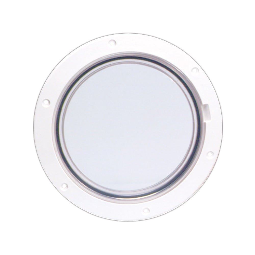 Beckson 6" Clear Center Pry-Out Deck Plate - White [DP61-W-C] - Houseboatparts.com