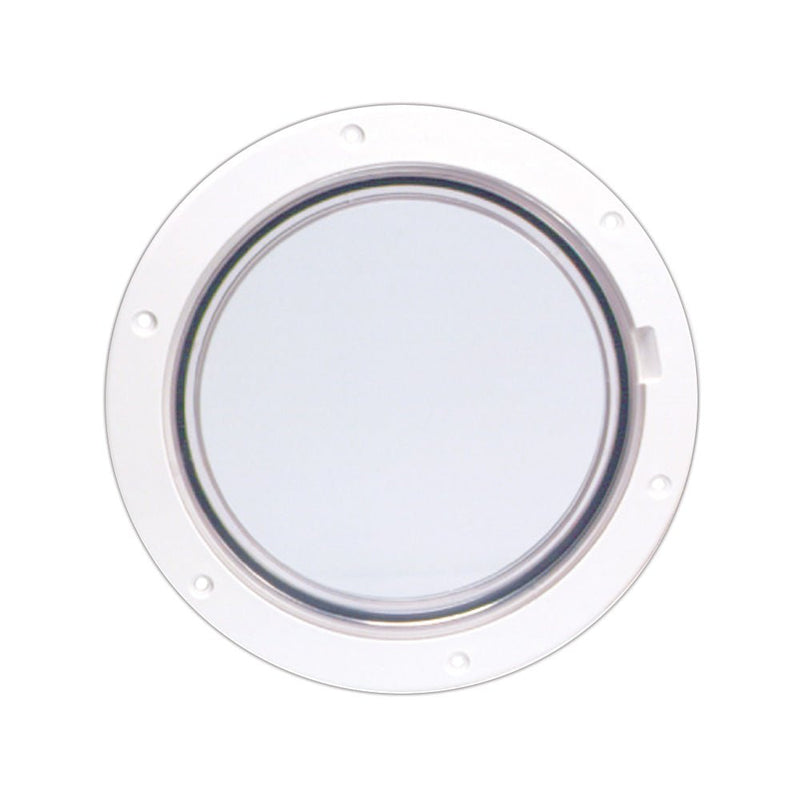 Beckson 6" Clear Center Pry-Out Deck Plate - White [DP61-W-C] - Houseboatparts.com