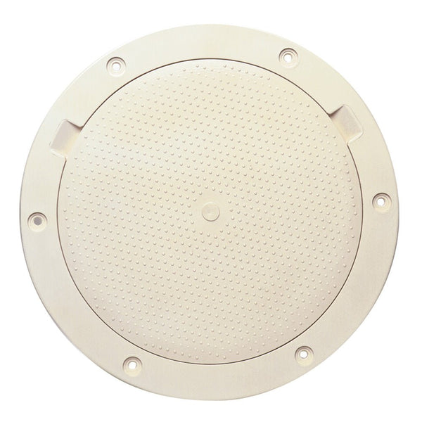 Beckson 8" Non-Skid Pry-Out Deck Plate - Beige [DP83-N] - Houseboatparts.com