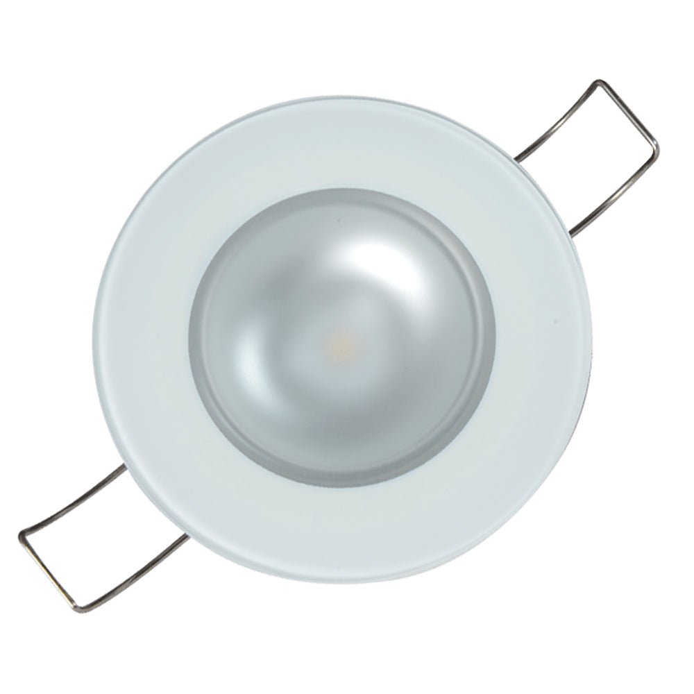 Lumitec Mirage - Flush Mount Down Light - Glass Finish/No Bezel - 4-Color Red/Blue/Purple Non Dimming w/White Dimming [113190] - Houseboatparts.com