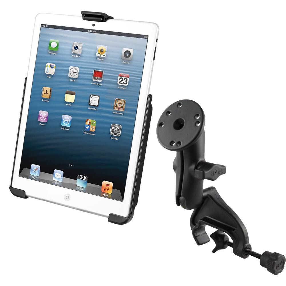 RAM Mount Yoke Clamp Mount w/Apple iPad mini EZ-ROLL'R Cradle [RAM-B-121-AP14U] - Houseboatparts.com