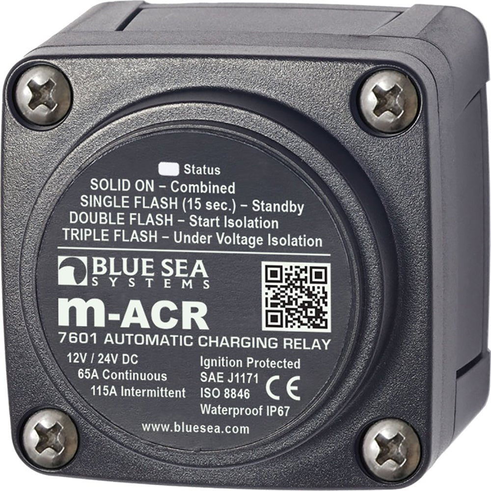 Blue Sea 7601 DC Mini ACR Automatic Charging Relay - 65 Amp [7601] - Houseboatparts.com