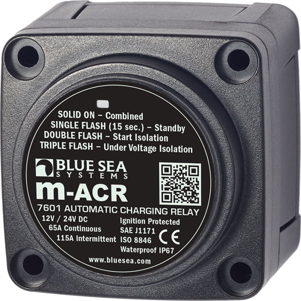 Blue Sea 7601 DC Mini ACR Automatic Charging Relay - 65 Amp [7601] - Houseboatparts.com