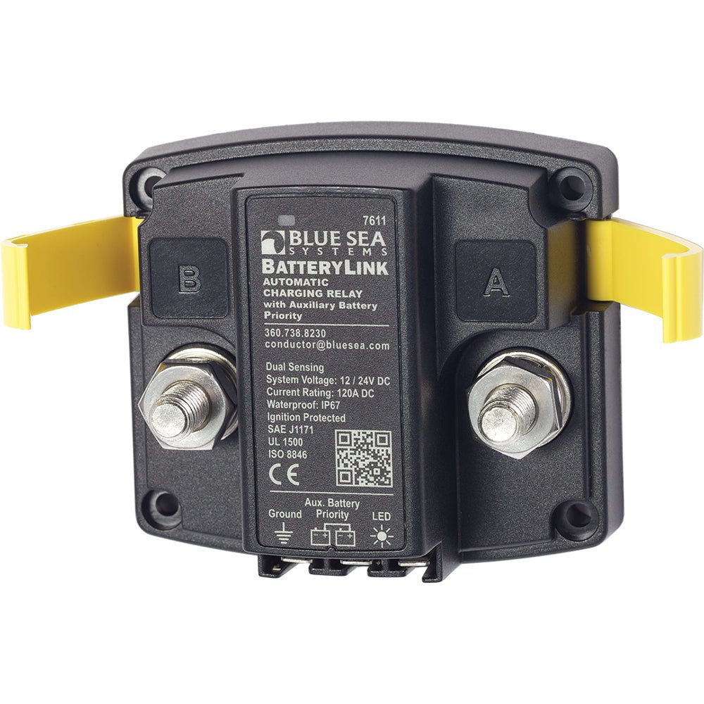 Blue Sea 7611 DC BatteryLink Automatic Charging Relay - 120 Amp w/Auxiliary Battery Charging [7611] - Houseboatparts.com