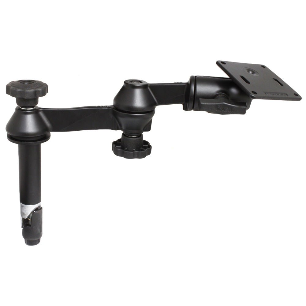 RAM Mount Double Swing Arm w/4" Male & No Female Tele-Pole - VESA Plate [RAM-VP-SW1-4-2461] - Houseboatparts.com