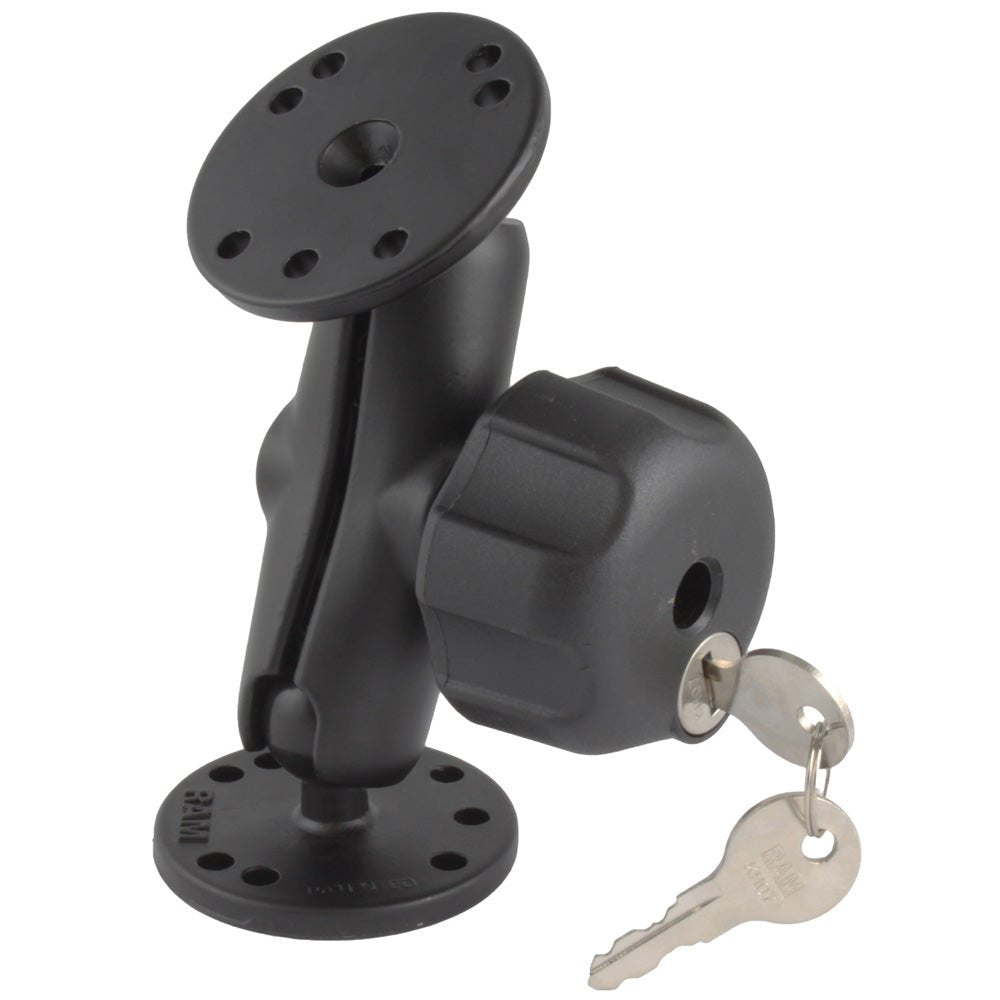 RAM Mount Locking Double Socket Arm w/2/2.5" Bases [RAM-B-101LU] - Houseboatparts.com