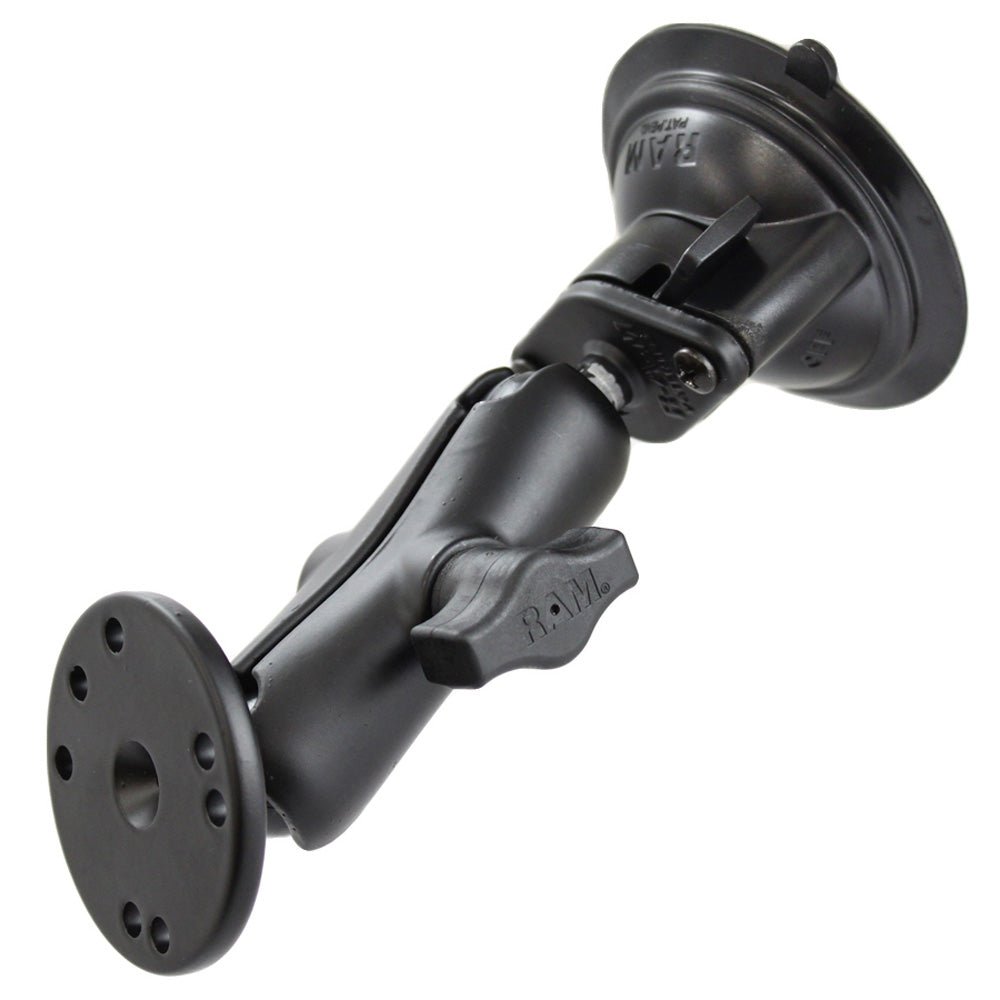 RAM Mount Twist Lock Suction Cup w/Round Base Adapter [RAM-B-166-202U] - Houseboatparts.com