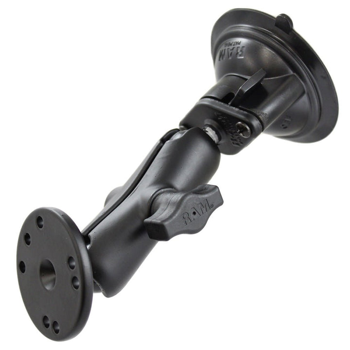 RAM Mount Twist Lock Suction Cup w/Round Base Adapter [RAM-B-166-202U] - Houseboatparts.com