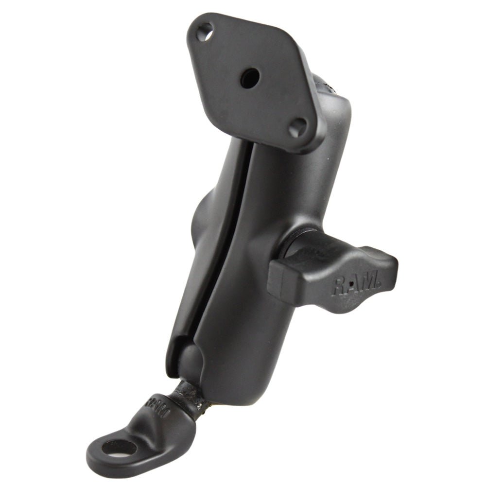 RAM Mount 9mm Angled Base w/Double Socket Arm & Diamond Adapter [RAM-B-180U] - Houseboatparts.com