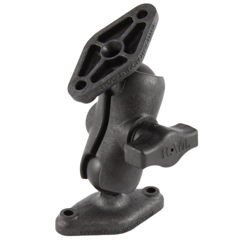 RAM Mount Composite Short Socket Arm w/2 Diamond Bases [RAP-B-102U-A] - Houseboatparts.com