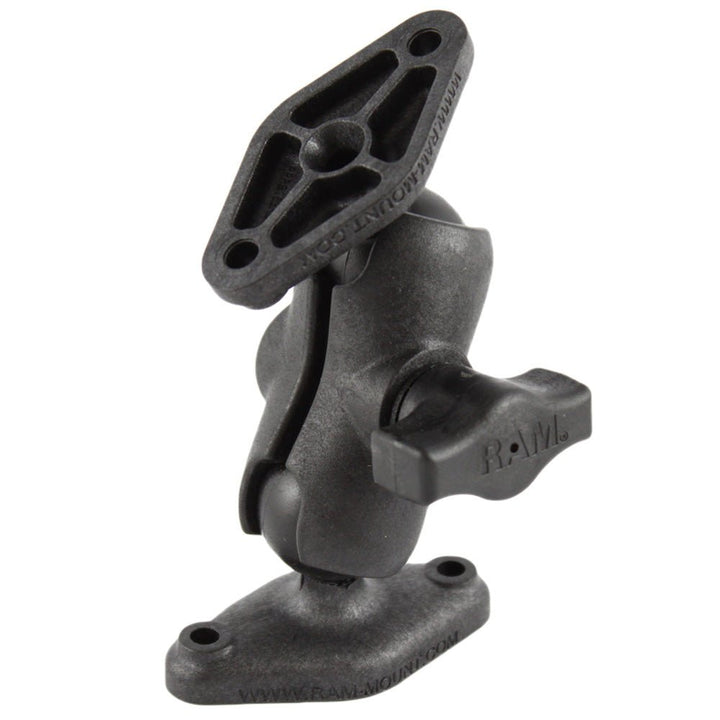 RAM Mount Composite Short Socket Arm w/2 Diamond Bases [RAP-B-102U-A] - Houseboatparts.com