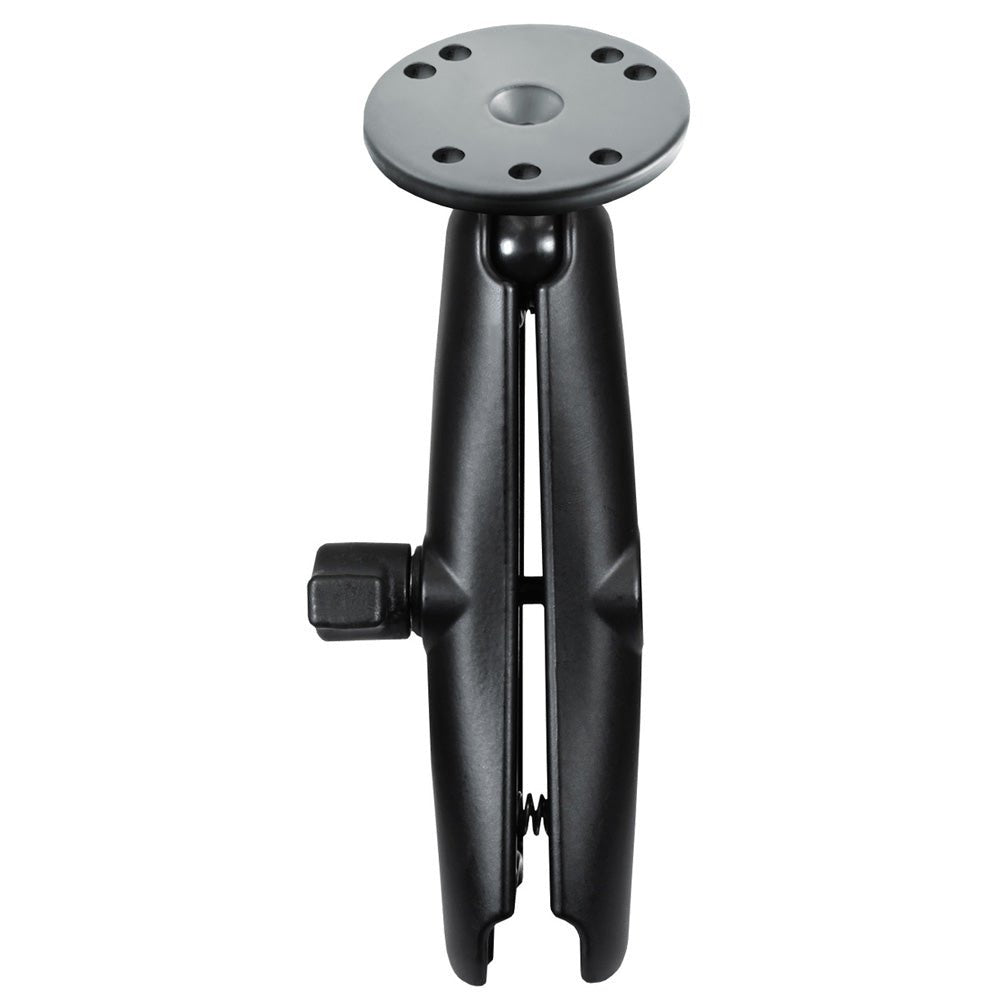 RAM Mount Long Double Socket Arm w/2.5" Round Base [RAM-B-103U-C] - Houseboatparts.com