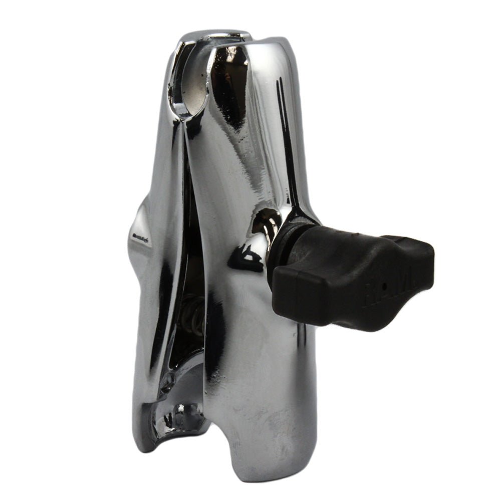RAM Mount Chrome Double Socket Arm [RAM-B-201CHU] - Houseboatparts.com