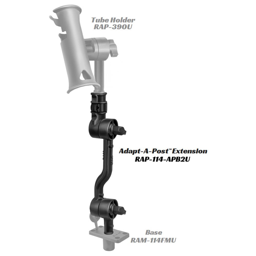 RAM Mount Adjustable Adapt-a-Post 13.5" Extension Arm [RAP-114-APB2U] - Houseboatparts.com