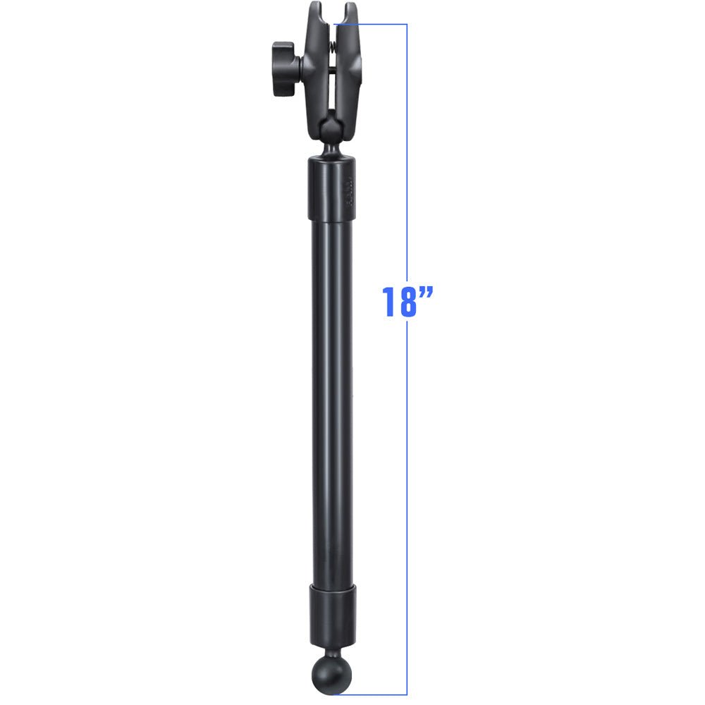 RAM Mount 18" Long Extension Pole w/2 1" Ball Ends & Double Socket Arm [RAP-BB-230-18-201U] - Houseboatparts.com