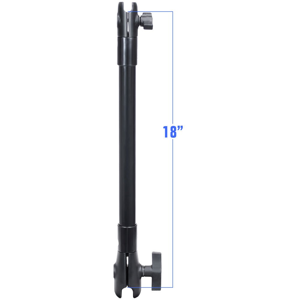 RAM Mount 18" Long Extension Pole w/1" and 1.5" Single Open Sockets [RAP-CB-201-18U] - Houseboatparts.com