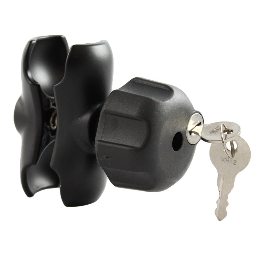 RAM Mount Double Socket Arm w/Small Locking Knob f/1.5" Ball Bases [RAM-201U-BL] - Houseboatparts.com