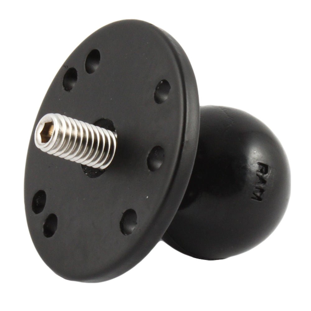 RAM Mount 2.5" Round Base w/1.5" Ball & 3/8"-16 Threaded Male Post f/Cameras [RAM-202CU] - Houseboatparts.com