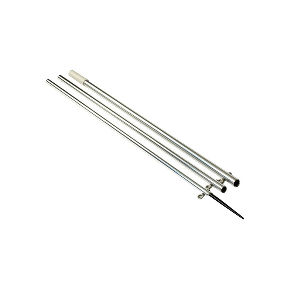 Lee's 13' Bright Silver Center Rigger Pole w/Black Spike 1-3/8" [MX8713CR] - Houseboatparts.com