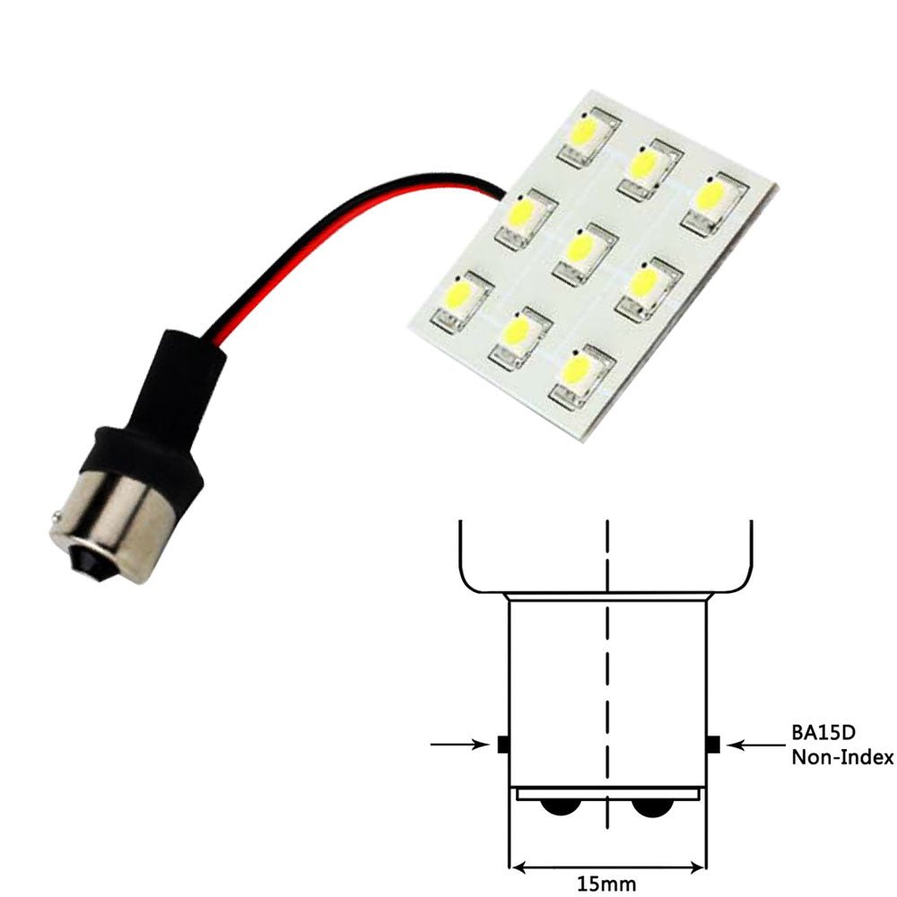 Lunasea Bayonet 9 LED Bulb BA15D - 12VAC or 10-30VDC/2W/149 Lumens - Warm White [LLB-269W-21-00] - Houseboatparts.com