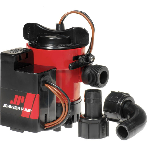 Johnson Pump Cartridge Combo 1000GPH Auto Bilge Pump w/Switch - 12V [05903-00] - Houseboatparts.com
