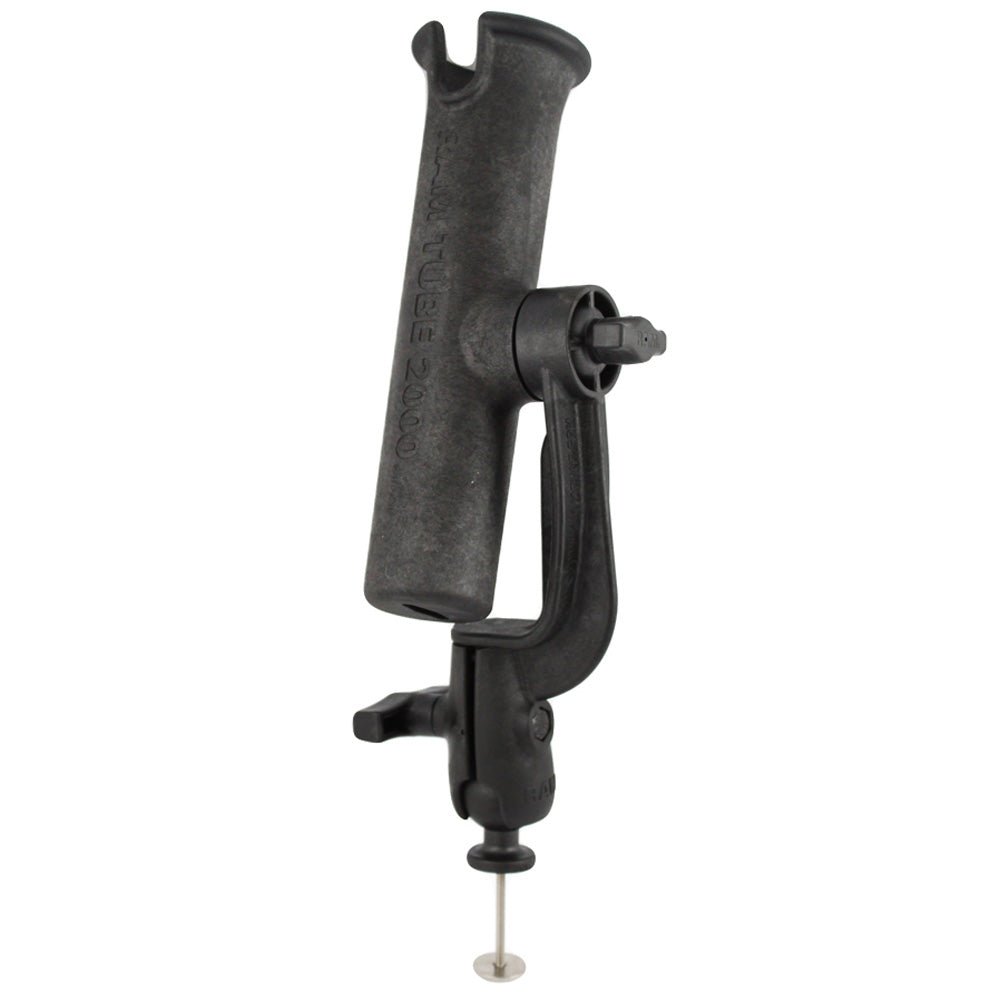 RAM Mount RAM-TUBE 2000 Holder w/RAM-ROD Revolution Ratchet/Socket System & 5 Spot Mounting Base Adapter [RAM-301-RB5] - Houseboatparts.com