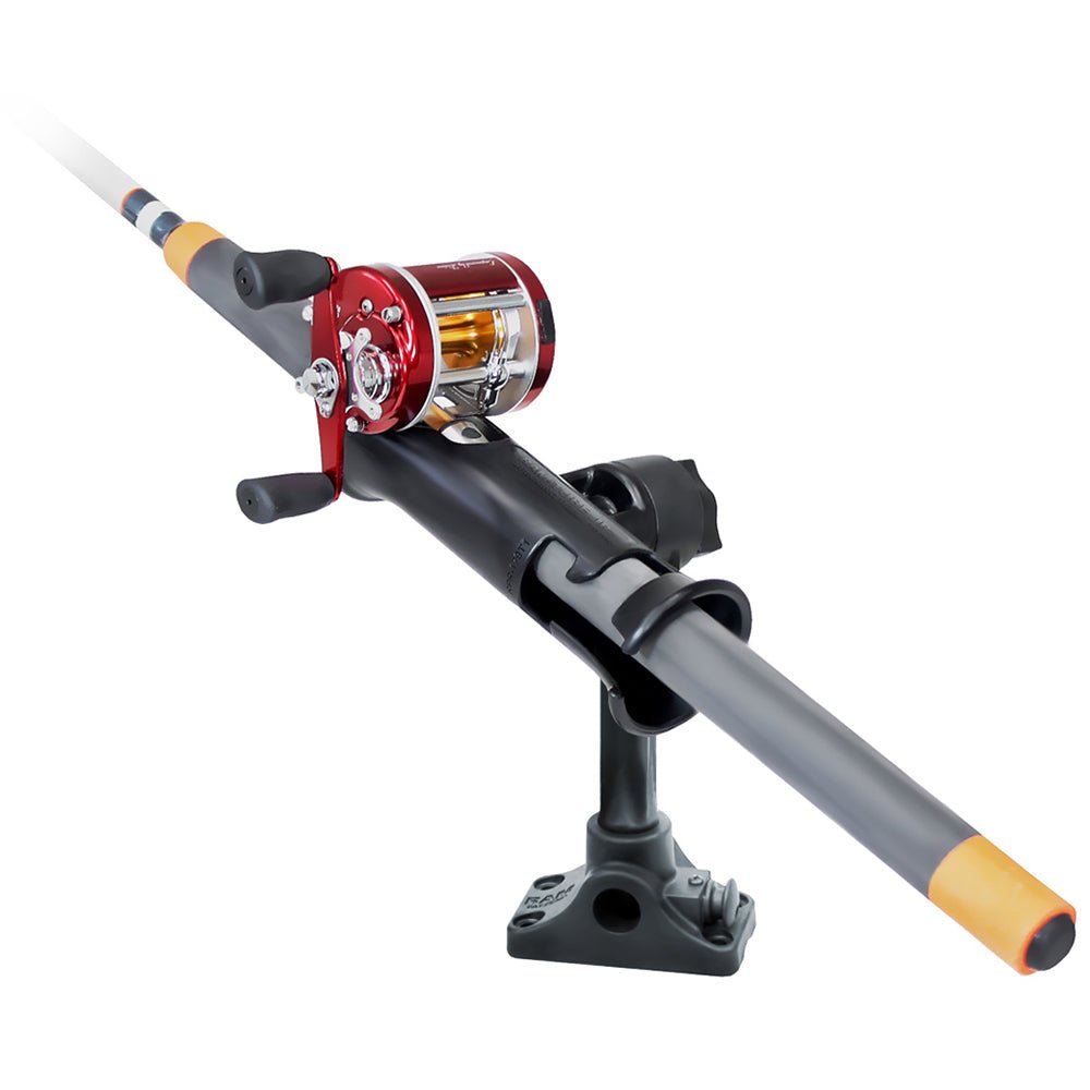 RAM Mount RAM Tube Jr. Fishing Rod Holder, Standard 6" Length Post Spline & Combo Bulkhead/Flat Surface Base w/Plunger [RAP-390-BMPU] - Houseboatparts.com