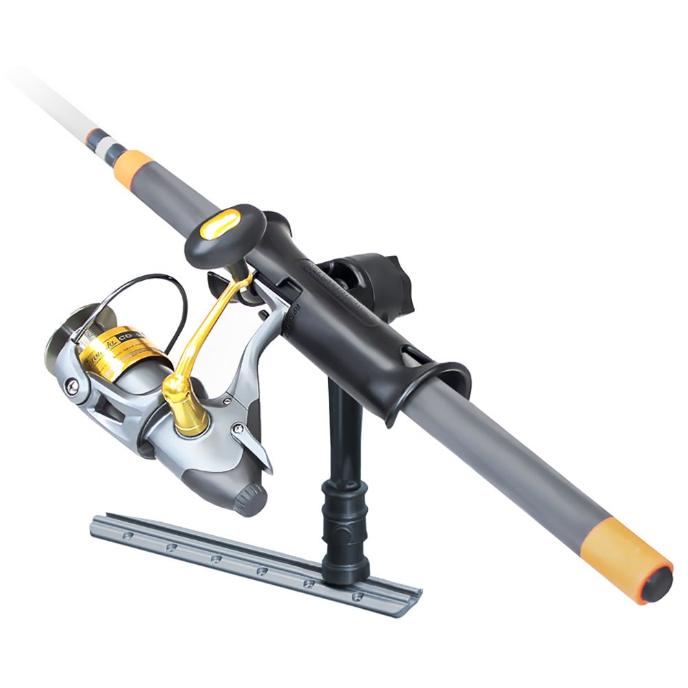 RAM Mount Ram Tube Jr. Rod Holder w/ 6" Post & Adapt-A-Post Track Mounting Base [RAP-390-AAPU] - Houseboatparts.com