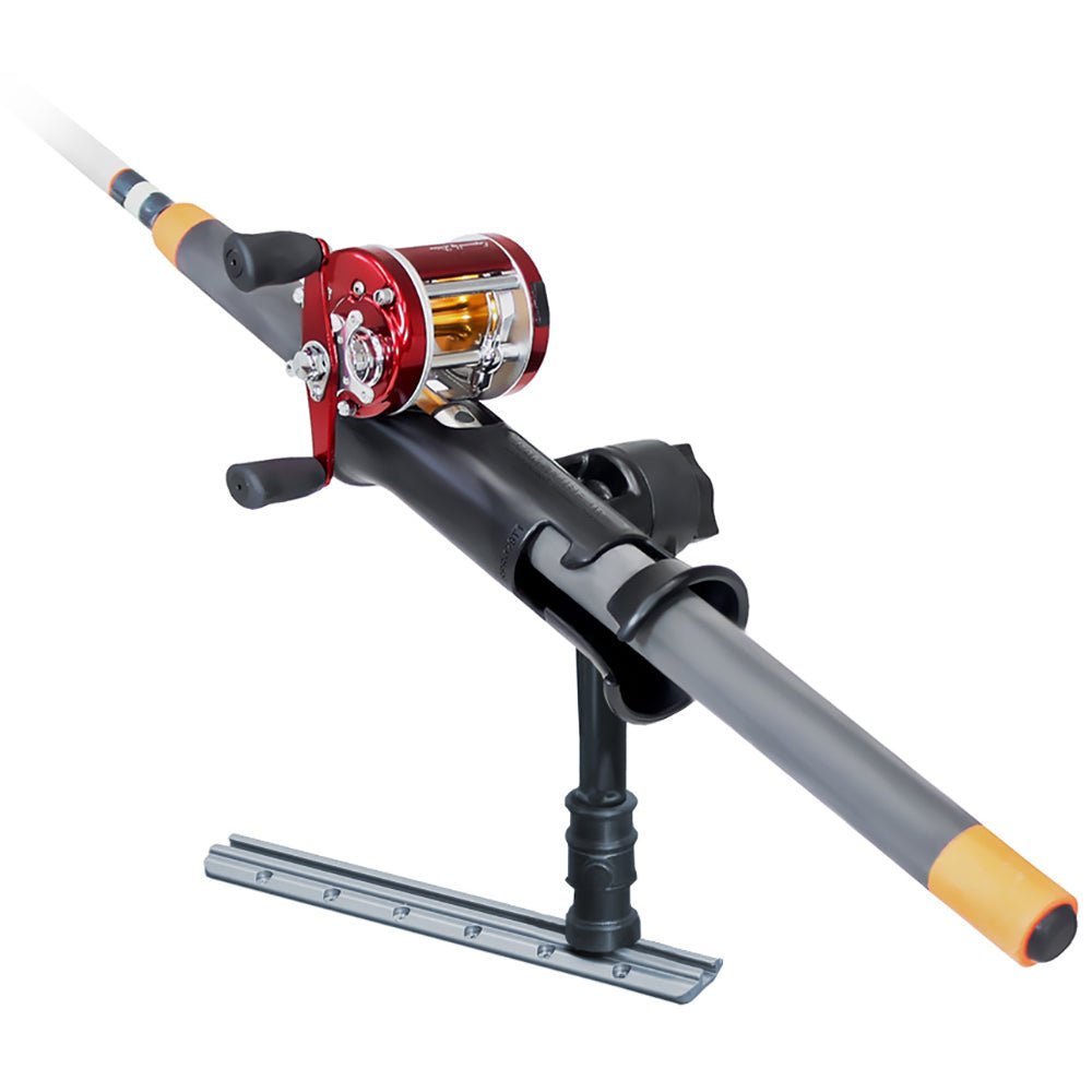 RAM Mount Ram Tube Jr. Rod Holder w/ 6" Post & Adapt-A-Post Track Mounting Base [RAP-390-AAPU] - Houseboatparts.com