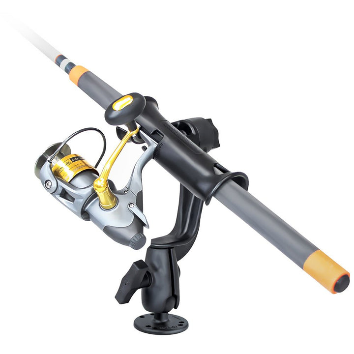RAM Mount Ram Tube Jr. Rod Holder w/ RAM-ROD Revolution Ratchet/Socket System [RAP-390-RBU] - Houseboatparts.com