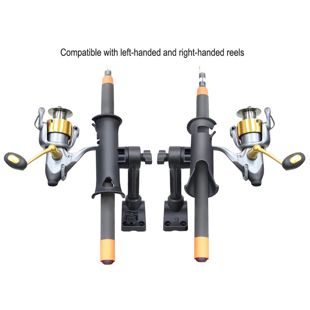 RAM Mount RAM Tube Jr. Fishing Rod Holder, Standard 4" Length Post Spline & Combo Bulkhead/Flat Surface Base w/Plunger [RAP-390-SBMPU] - Houseboatparts.com