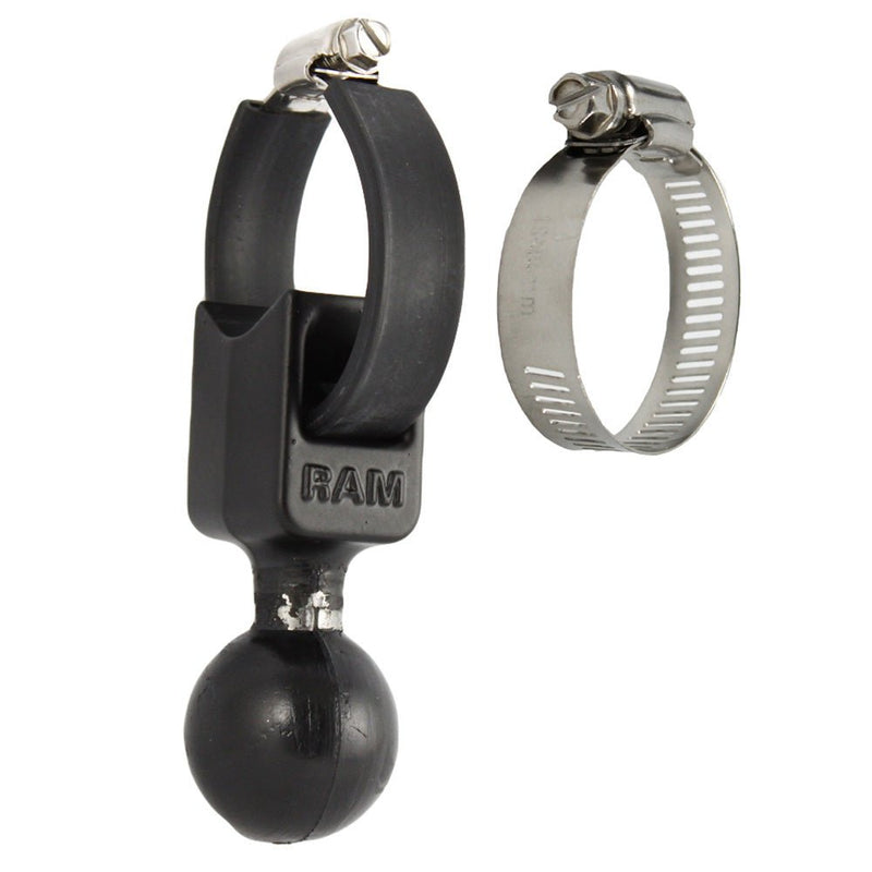 RAM Mount 1.5" Ball Base w/Strap 0.5" - 2" Diameter [RAM-108BU] - Houseboatparts.com