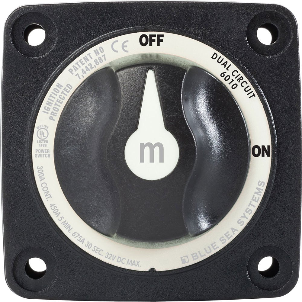 Blue Sea 6010200 Battery Switch Dual Circuit - Black [6010200] - Houseboatparts.com