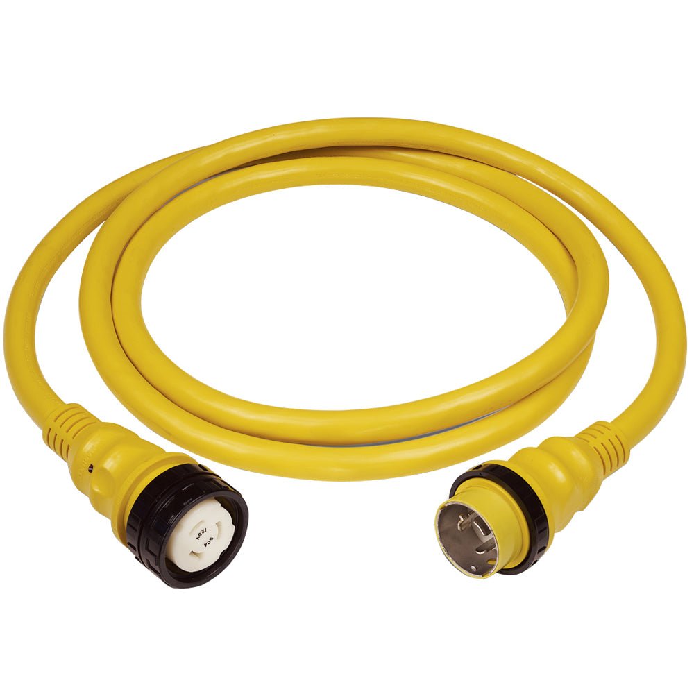 Marinco 50Amp 125/250V Shore Power Cable - 25' - Yellow [6152SPP-25] - Houseboatparts.com