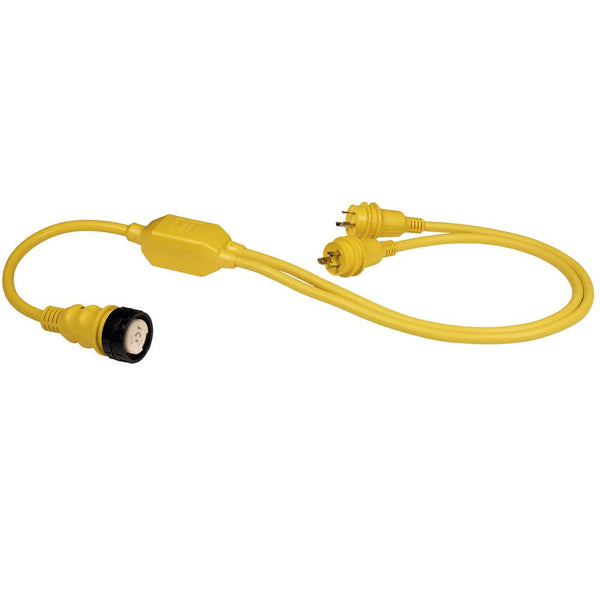 Marinco RY504-2-30 50A Female to 2-30A Male Reverse "Y" Cable [RY504-2-30] - Houseboatparts.com