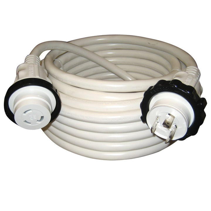 Marinco 30A 125V Molded Standard Cordset - White - 50' [199120] - Houseboatparts.com