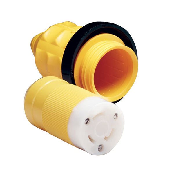Marinco 305CRCN.VPK 30A Female Connector w/Cover & Rings [305CRCN.VPK] - Houseboatparts.com