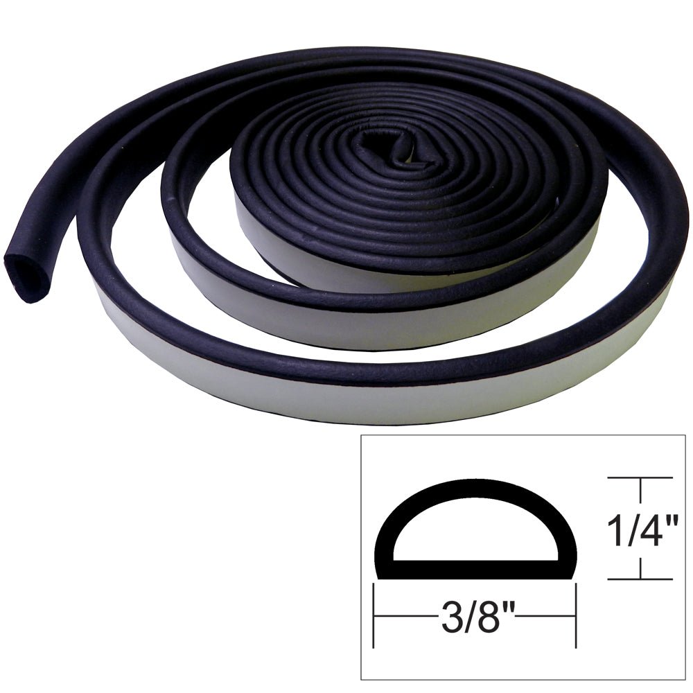 TACO Weather Seal - 10'L x 1/4"H x 3/8"W - Black [V30-1333B10-1] - Houseboatparts.com