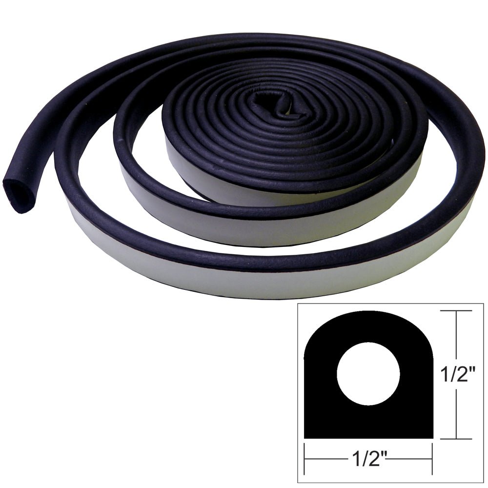 TACO Weather Seal - 10'L x 1/2"W x 1/2"H - Black [V30-0202B10-1] - Houseboatparts.com