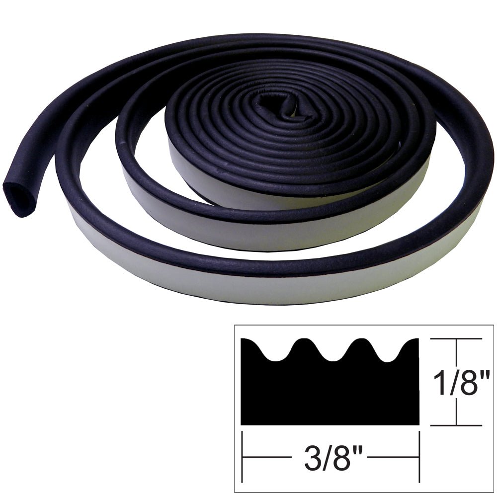 TACO Weather Seal - 10'L x "H x 3/8"W - Black [V30-0113B10-1] - Houseboatparts.com