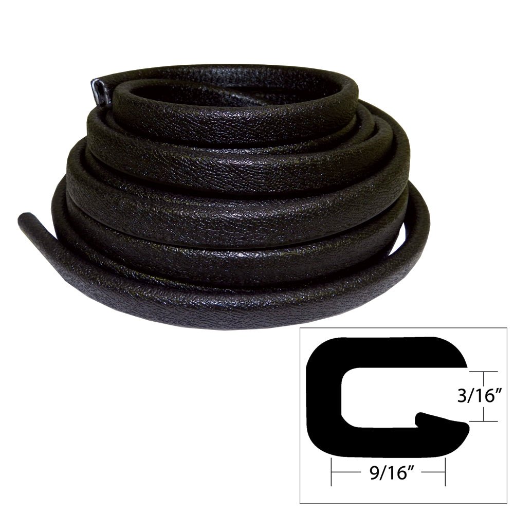 TACO Flexible Vinyl Trim - 5/32" Opening x 9/16"W x 25'L - Black [V30-1005B25-1] - Houseboatparts.com