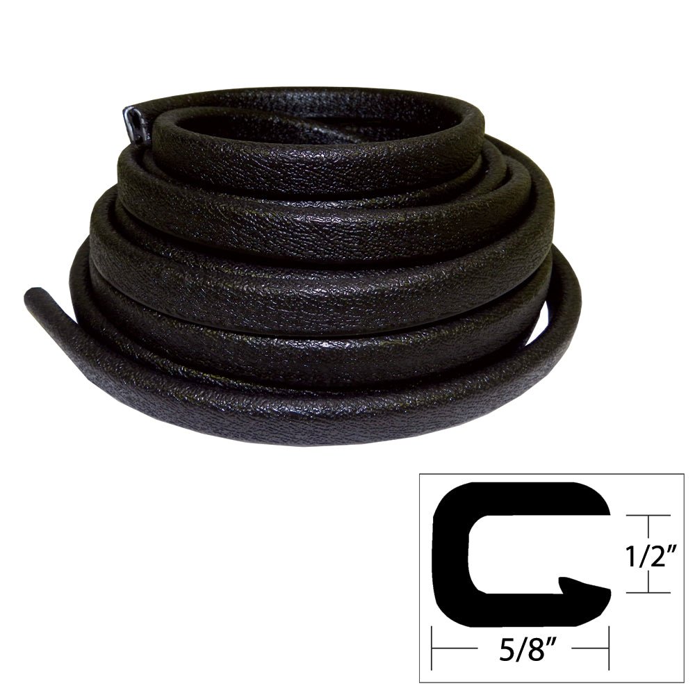 TACO Flexible Vinyl Trim - 1/2" Opening x "W x 25'L - Black [V30-1316B25-1] - Houseboatparts.com