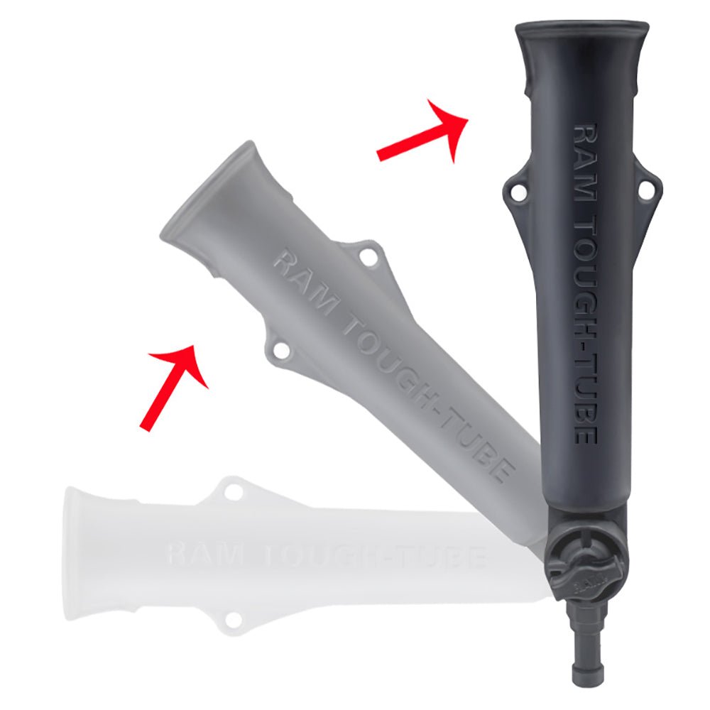 RAM Mount Tough-Tube Fishing Rod Holder w/3" Long Ratchet Spline Post Arm [RAP-394-SSTU] - Houseboatparts.com