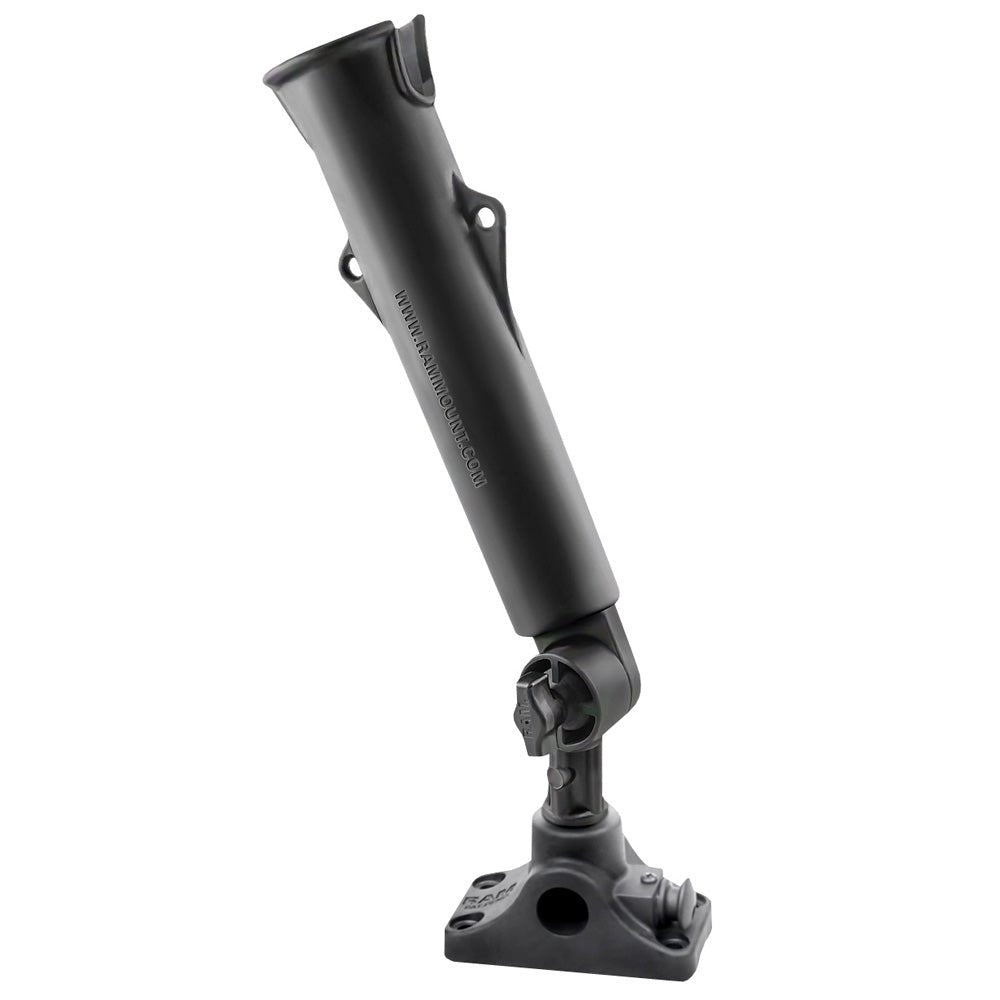 RAM Tough-Tube Fishing Rod Holder w/3" Length Spline Post, Combination Bulkhead/Flat Surface Base & Plunger [RAP-394-SSBMPU] - Houseboatparts.com