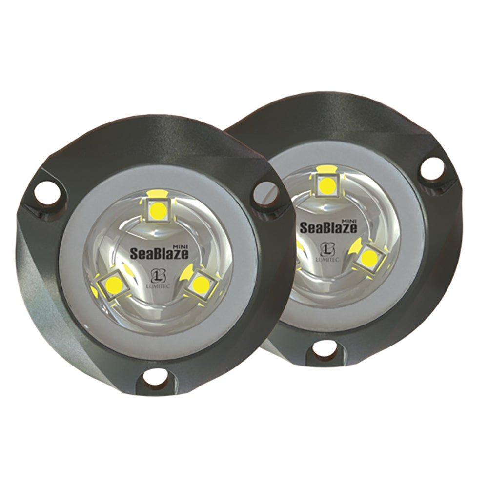 Lumitec SeaBlaze Mini Underwater Light - Pair - Brushed Finish - White Non-Dimming [101245] - Houseboatparts.com