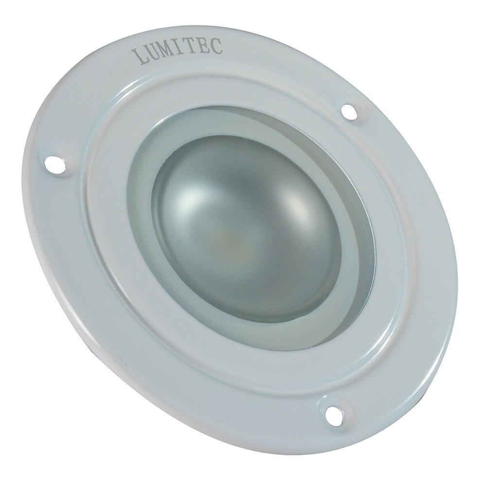 Lumitec Shadow - Flush Mount Down Light - White Finish - 3-Color Red/Blue Non-Dimming w/White Dimming [114128] - Houseboatparts.com